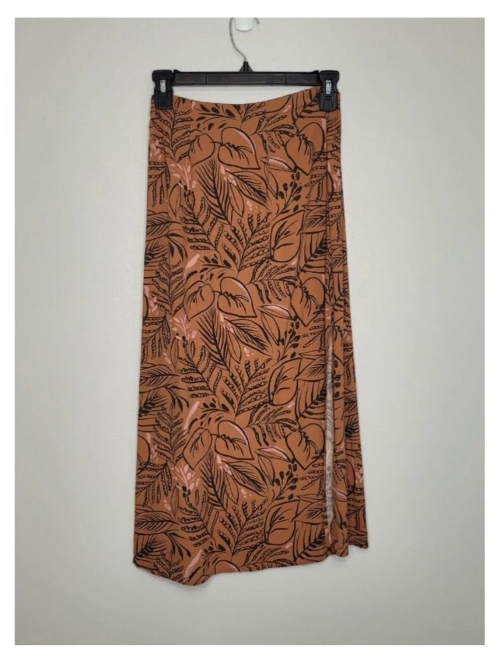 Marine Layer Ryan Midi Slip Skirt Floral Print Side Slits size 0